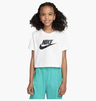Футболка детская Nike Sportswear Big Kids (Girls) Cropped T-Shirt White FZ5548-100