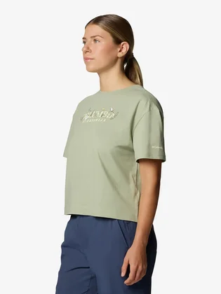 Футболка жіноча Columbia Rolling Bend™ Graphic Relaxed Crop Ss Green 2119991CLB-348