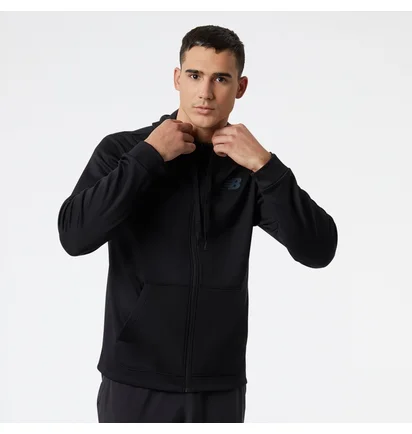 Худі чоловіче New Balance Tenacity Performance Fleece Full Zip Hoodie Black Mj23020Bk