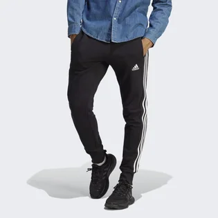 Штаны мужские Adidas Essentials French Terry Tapered Cuff 3-Stripes Pants Black Ha4337
