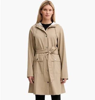 Куртка женская Rains Curve Long Beige 18130