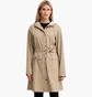 Куртка женская Rains Curve Long Beige 18130
