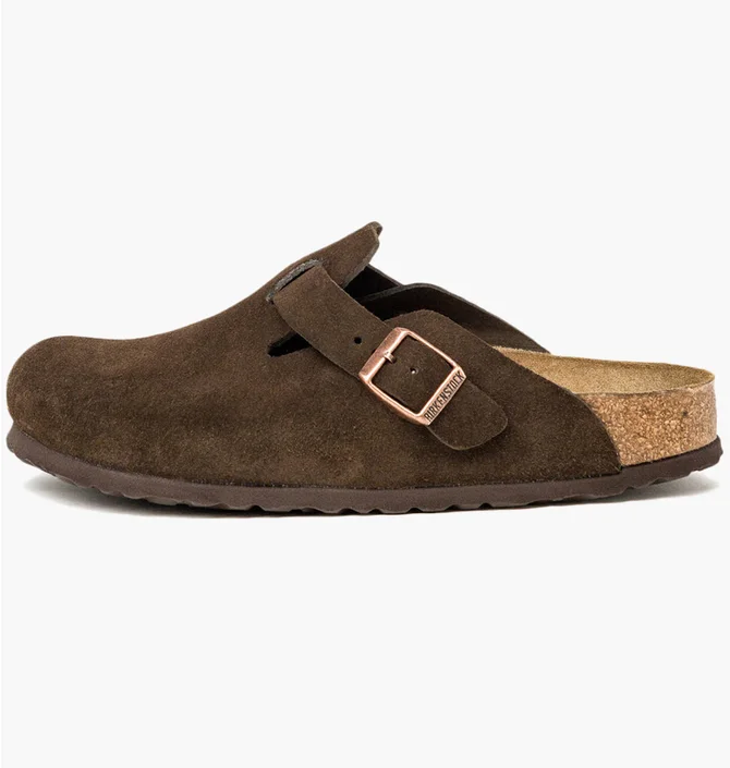 Тапочки унісекс BIRKENSTOCK Boston Suede Mocha Brown 0060901