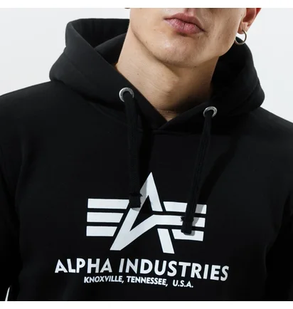 Худі чоловіче Alpha Industries Basic Hoody Black 178312-03