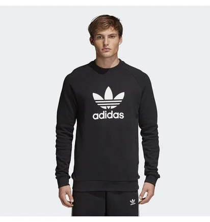 Свитшот мужской Adidas Trefoil Crew Black Cw1235