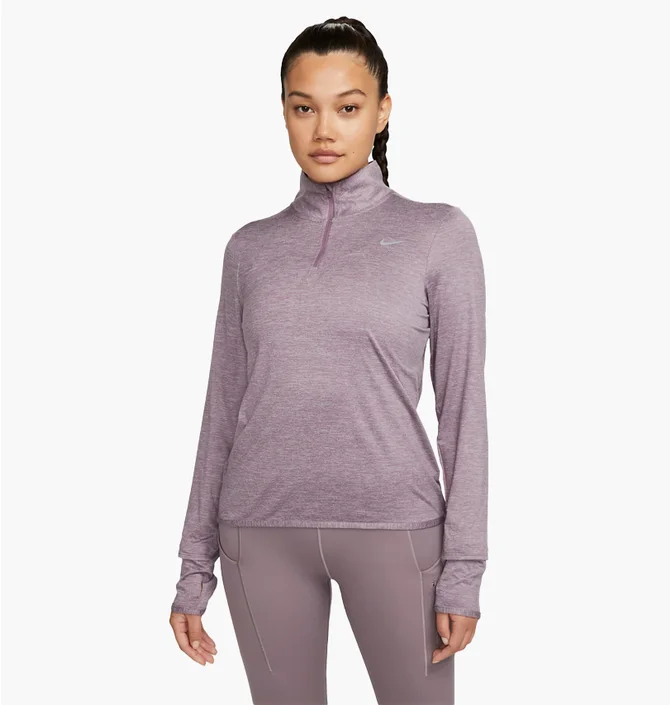 Кофта женская Nike Dri-Fit Swift Element Uv 1/4-Zip Running Top Violet FB4316-536