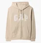 Толстовка мужская Gap Logo Zip Hoodie Beige 683050081