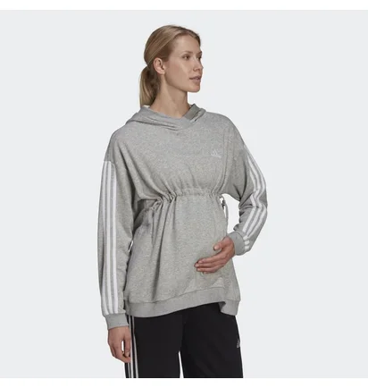 Худи женское Adidas Essentials Cotton 3-Stripes Hoodie (Maternity) Grey Hd6755