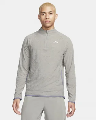 Кофта мужская Nike Trail Dri-Fit 1/2-Zip Running Top Grey FB7535-053