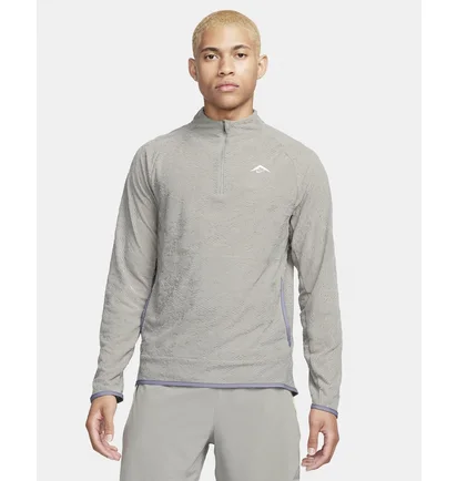 Кофта мужская Nike Trail Dri-Fit 1/2-Zip Running Top Grey FB7535-053