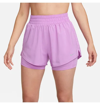 Шорты женские Nike One Dri-Fit High-Rise 3In 2In1 Short Violet DX6016-532