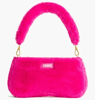 Сумка жіноча JW PEI Eva Faux Fur Fabric Shoulder Bag Pink BB2023BG70116JWP