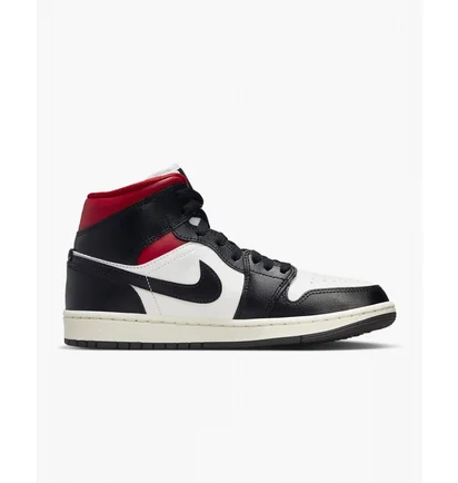 Кроссовки женские Air Jordan Retro 1 Mid Casual Shoes Black/White Bq6472-061