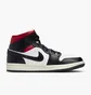 Кроссовки женские Air Jordan Retro 1 Mid Casual Shoes Black/White Bq6472-061