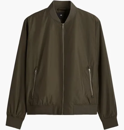 Бомбер мужской H&M Regular Fit Olive 1293696002