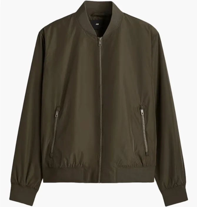 Бомбер мужской H&M Regular Fit Olive 1293696002