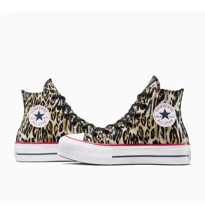Кеды унисекс Converse Chuck Taylor All Star Lift Platform Leopard Multi A15462C
