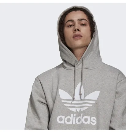 Худи мужское Adidas Adicolor Classics Trefoil Hoodie Grey H06669