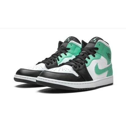 Кроссовки мужские Air Jordan 1 Mid Black/White 554724-132