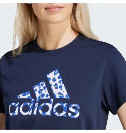 Футболка женская Adidas Animal Print Graphic Tee Blue IT1424