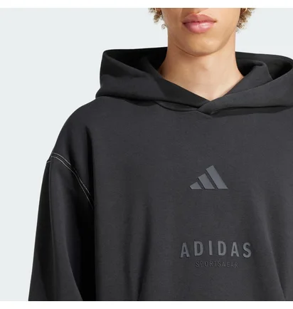 Худі чоловіче Adidas All Szn Fleece Graphic Sportswear Black JJ3665