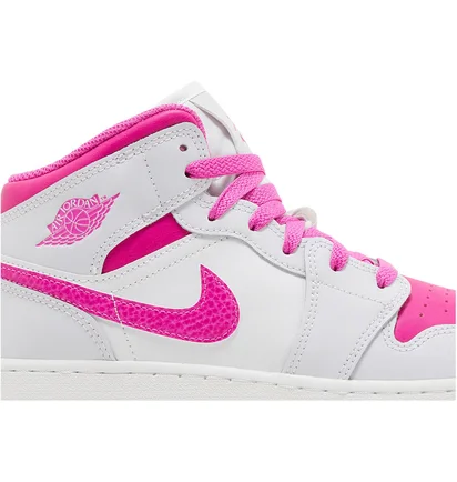 Кросівки дитячі Air Jordan 1 Mid Gs White/Pink FD8780-500