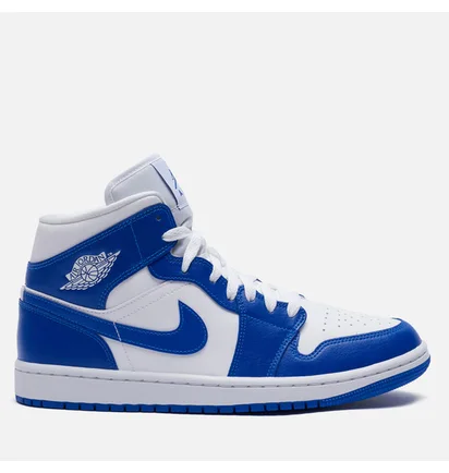 Кроссовки женские Air Jordan 1 Mid Kentucky Blue BQ6472-104