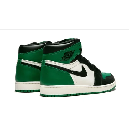 Кроссовки мужские Air Jordan 1 Retro High Og Black/Green 555088-302