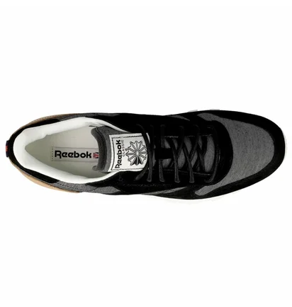 Кроссовки мужские Reebok Cl Leather Fleck Black/Grey AQ9723