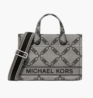 Сумка женская Michael Kors Gigi Small Empire Logo Grey/Black 30S3S3GM5J-NATURAL-BLACK-78778