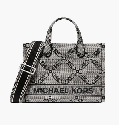Сумка жіноча Michael Kors Gigi Small Empire Logo Grey/Black 30S3S3GM5J-NATURAL-BLACK-78778