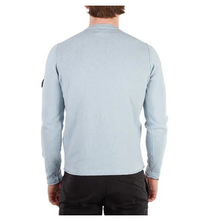 Лонгслів чоловічий Stone Island 502B0 Stocking Stitch Cotton Crewkneck Knit Light Blue 1015502B0-V0041