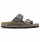 Тапочки жіночі BIRKENSTOCK Arizona Oiled Leather Faded Khaki Olive 1027022