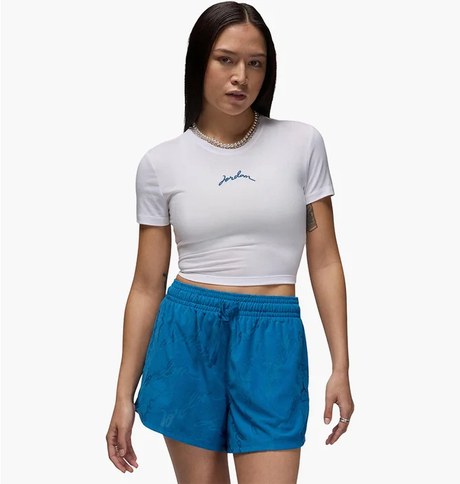 Футболка женская Air Jordan Slim Cropped Graphic T-Shirt White FN5720-100