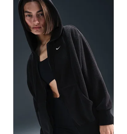 Толстовка женская Nike W Nsw Phnx Plsh Fz Hdy Black FZ1267-010