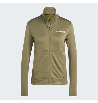 Олимпийка женская Adidas Terrex Multi Light Fleece Full-Zip Jacket Olive IQ3746