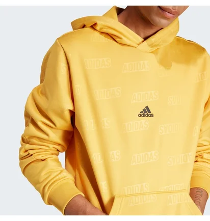 Худи мужское Adidas Embossed Polar Fleece Yellow IJ6429
