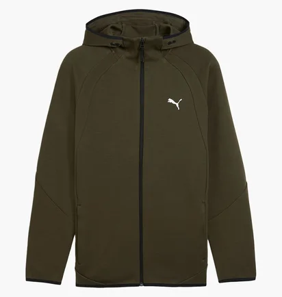 Толстовка мужская Puma Evostripe Fz Hoodie Dk Olive 688231-70