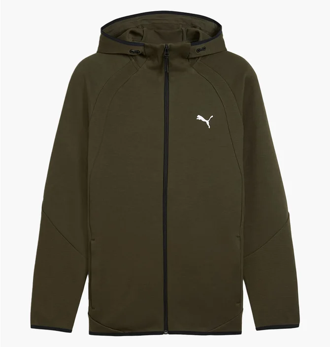Толстовка мужская Puma Evostripe Fz Hoodie Dk Olive 688231-70