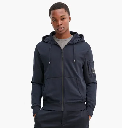 Толстовка чоловіча C.P. Company Light Fleece Full Zip Blue 18CMSS057A-002246G