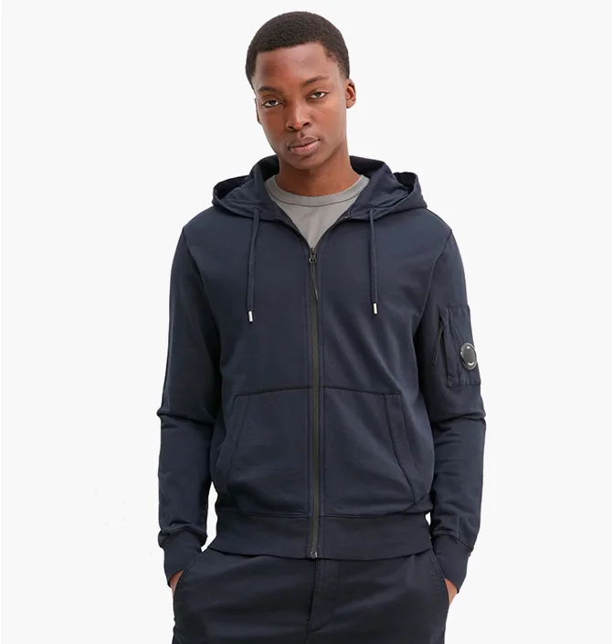 Толстовка чоловіча C.P. Company Light Fleece Full Zip Blue 18CMSS057A-002246G