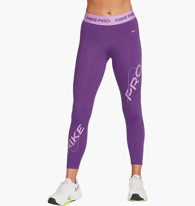 Легінси жіночі Nike Pro Mid-Rise 7/8 Graphic Leggings Violet FB5488-599