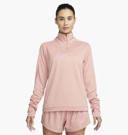 Кофта жіноча Nike 1/4 Dri-Fit Swoosh Peach FB4687-618