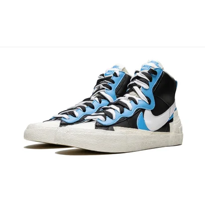 Кроссовки мужские Nike Blazer Mid Black/Light Blue BV0072-001