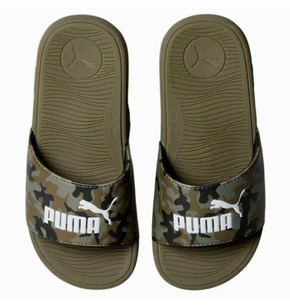 Тапочки детские Puma Cool Cat 2.0 Camo/Green 390891-01