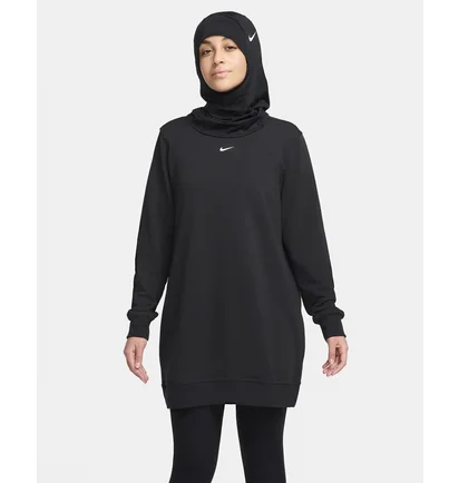 Кофта женская Nike Dri-Fit One Crew-Neck French Terry Tunic Black FJ9567-010