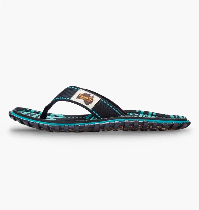Тапочки женские Gumbies Islander Black/Turquoise GU-FFISL166