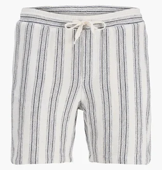 Шорты мужские Jack & Jones Jpstjaiden Coba Stripe Jog White/Blue 12274413-CLOUD-DANCER-STRIPES