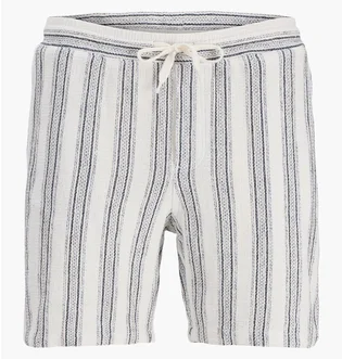 Шорти чоловічі Jack & Jones Jpstjaiden Coba Stripe Jog White/Blue 12274413-CLOUD-DANCER-STRIPES
