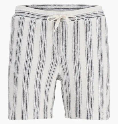 Шорты мужские Jack & Jones Jpstjaiden Coba Stripe Jog White/Blue 12274413-CLOUD-DANCER-STRIPES